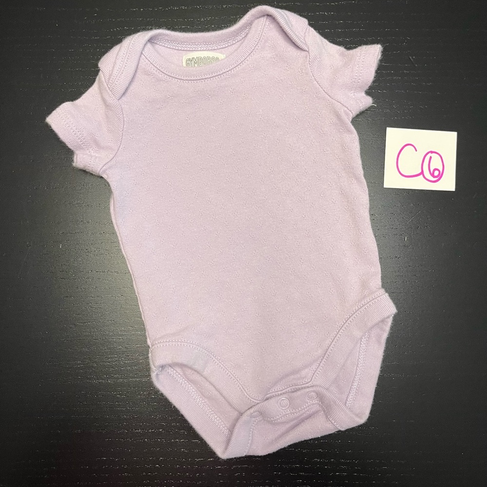 ⭐️2/$5.00⭐️ Gymboree NB Light Purple Onesie